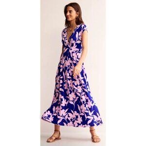 Boden Vanessa Jersey Midi Dress Sweet Lilac Floral Womens Sz 4 Spring Sensation‎